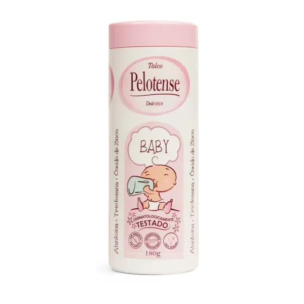 Talco Infantil Pelotense Baby Rosa Frasco 180g